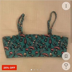 Take to the Grave Mushroom Fungi Bikini Top - M